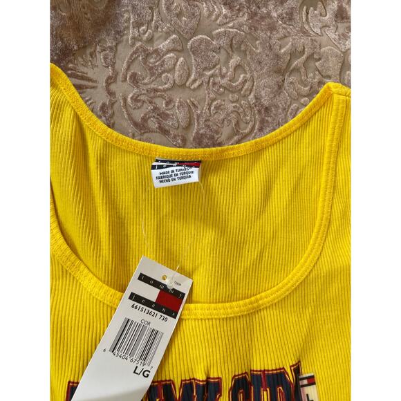 NWT y2k deadstock yellow Tommy Hilfiger yellow tank la egg e - Picture 6 of 7